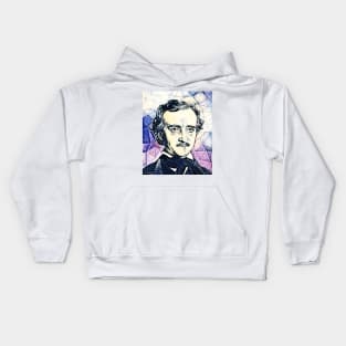 Edgar Allan Poe Portrait | Edgar Allan Poe Artwork 14 Kids Hoodie